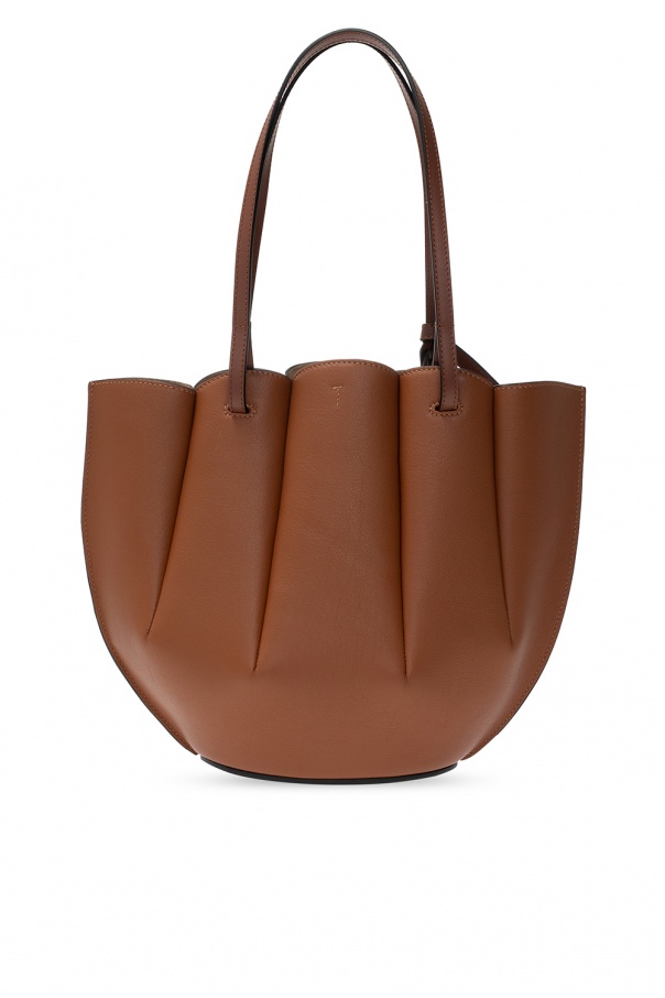 LOEWE イストゥホストサンタル L815465X800 MEDIUMCONCEALER Loewe - Medium Puzzle Olive & Blue Bicolor Leather Tote